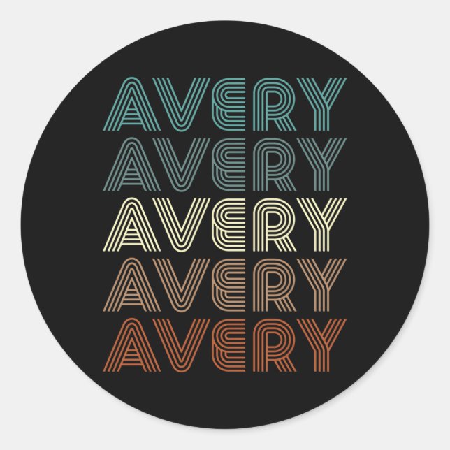 Adesivo Avery First Name (Frente)