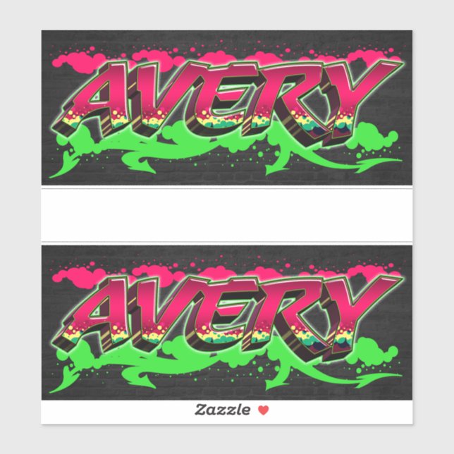 Adesivo Avery Vorname Name Graffiti Aufkleber Sticker (Folha)