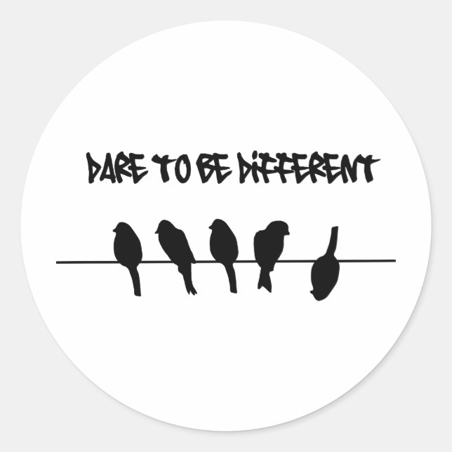 Adesivo Aves com arame - ousam ser diferentes (Frente)