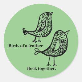 Adesivo Aves de uma pena