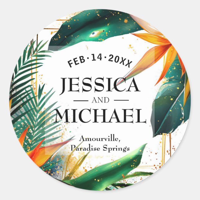 Adesivo Aves do Paraíso Feliz (Frente)