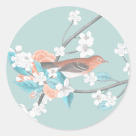 Adesivo Aves e Flores