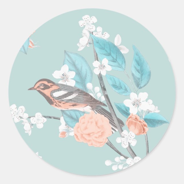 Adesivo Aves e Flores (Frente)