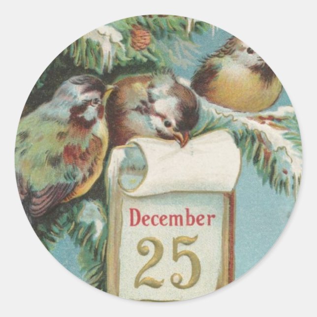 Adesivo Aves na 25 de dezembro (Frente)
