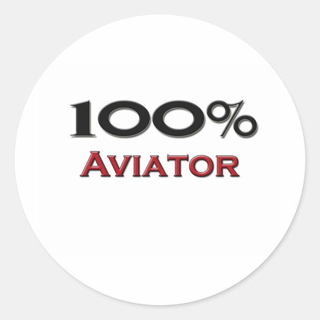 Adesivo Aviador De 100% (Frente)