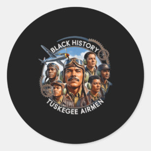 Adesivo Aviadores negros retrô história negra segunda guer