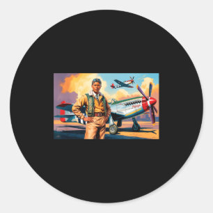 Adesivo Aviadores Negros Retro História Negra Segunda Guer