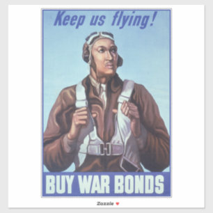 Adesivo Aviadores negros: Serviço Militar de Combate WW2 d