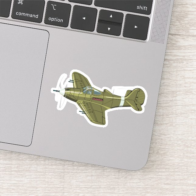 Adesivo Avião-caça-retrô-animação (Detalhe)