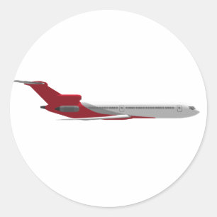 Adesivo Avião comercial de jato: Modelo 3D: