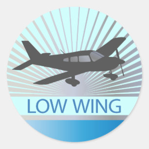 Adesivo Avião de baixa asa