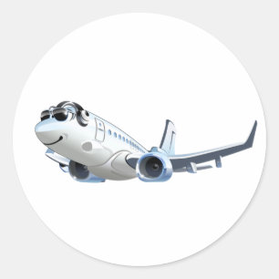 Adesivo Avião de desenho animado