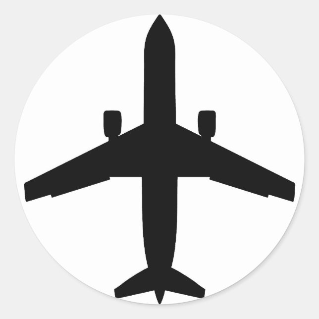 Adesivo avião de passageiros (Frente)