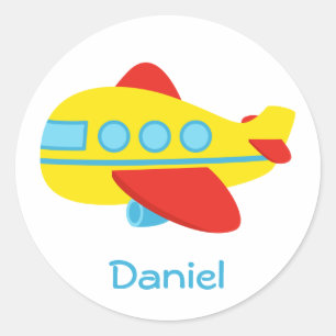 Adesivo Avião de Passageiros Fofo e Colorido