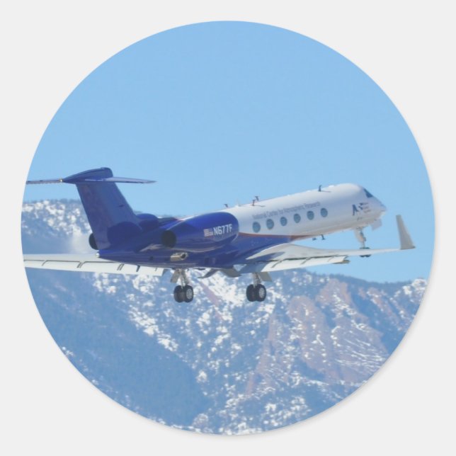 Adesivo Avião decolando no aeroporto (Frente)