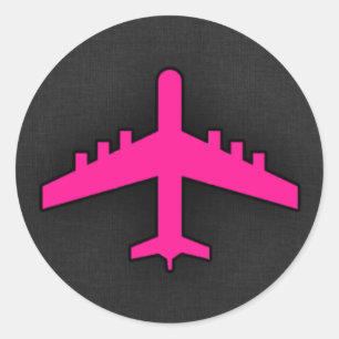 Adesivo Avião do rosa quente