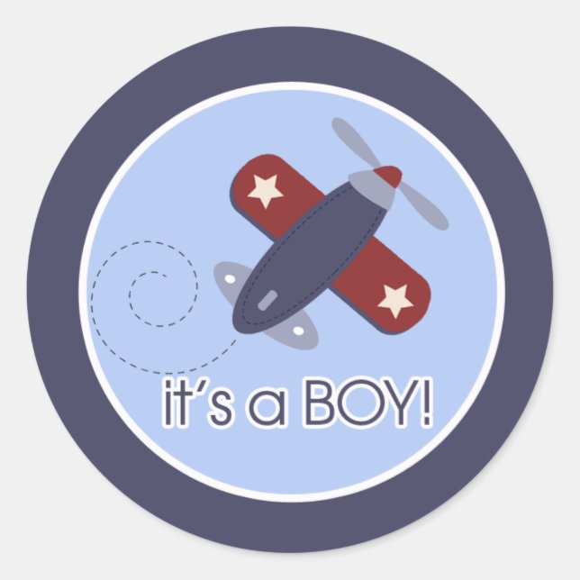 Adesivo Avião É um BOY Envelope Seals (Frente)