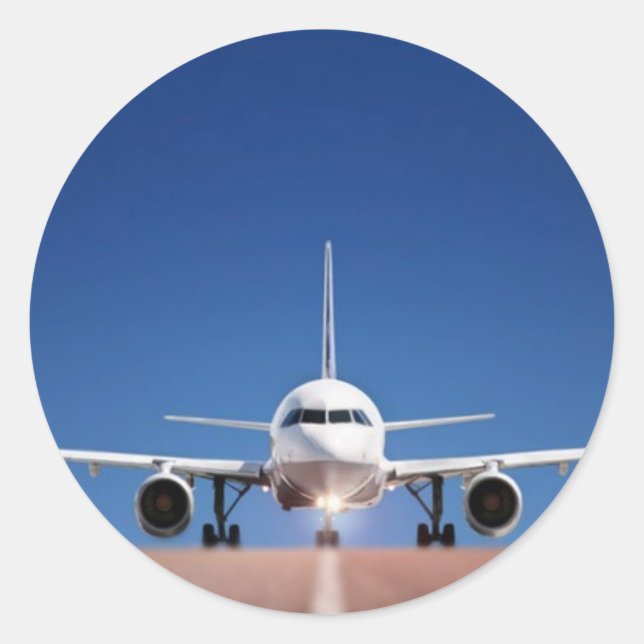 ADESIVO AVIÃO LIGADO NA PISTA (Frente)