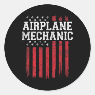 Adesivo Avião mecânico americano Flag Usa Patriot Patrio