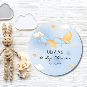 Adesivo Avião,Nuvens & Estrelas, Azul, Menino,Bonito 