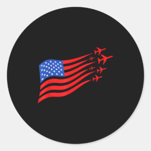 Adesivo Avião Patriótico Bandeira Americana EUA