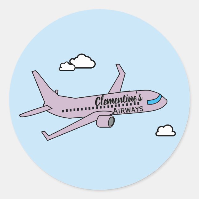 Adesivo Avião Personalizável  (Frente)