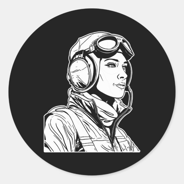 Adesivo Avião Piloto Aeronáutico Avião Voador Aviato (Frente)