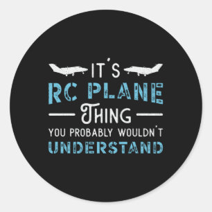 Adesivo Avião RC, é avião da RC Thing Piloto Aviões RC