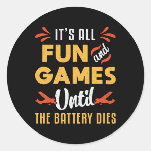 Adesivo Avião RC É Divertido E Jogos Piloto Engraçado A