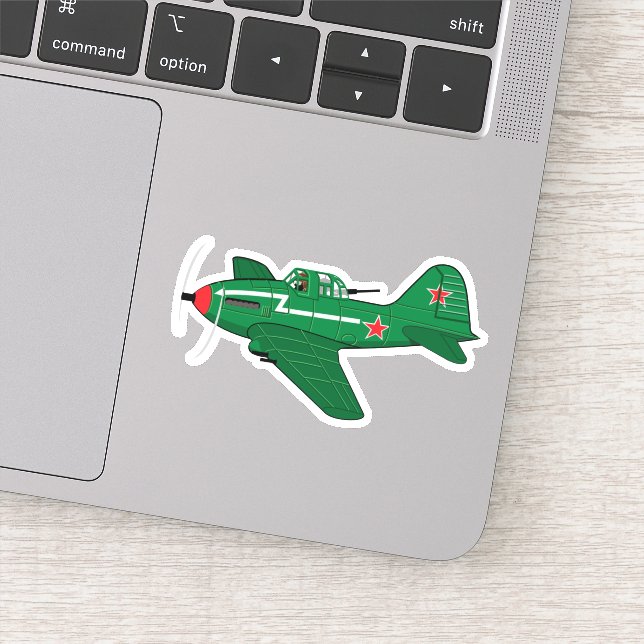 Adesivo Avião retrógrado de animação (Detalhe)