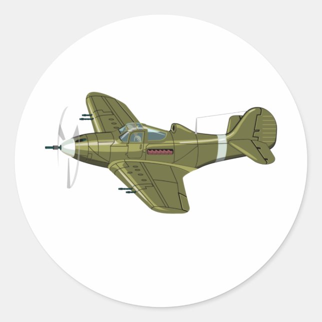 Adesivo Avião retrógrado de animação (Frente)