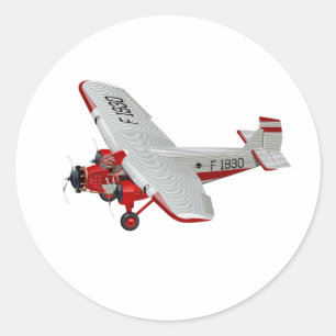 Adesivo Avião retrógrado de desenho animado