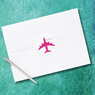 Adesivo Avião Rosa Fofo Menina Piloto Personalizado