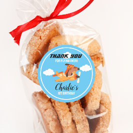 Adesivo Avião Voador Piloto De Cães,Belo Aniversário Obrig