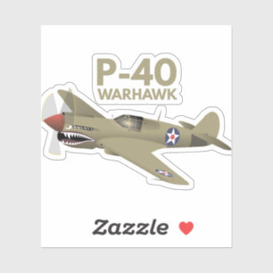 Adesivo Avião WW2 P-40 Warhawk
