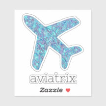 "Aviatrix" Avião Vinil Sticker