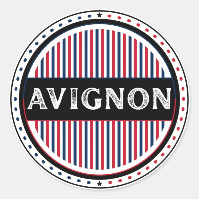 Adesivo Avignon City Pride Emblem – French Identity (Frente)