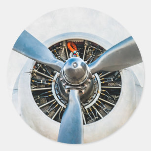 Adesivo Aviões de Douglas DC-3. Hélice