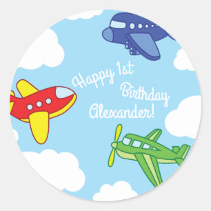 Adesivo Aviões e Jets Festa primeiro aniversario