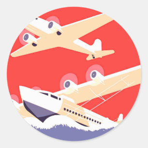 Adesivo Aviões Vintage
