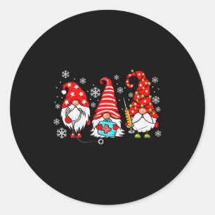 Adesivo Avis Enfermeiras Natal Gnomos Natal Camisa Scrub E