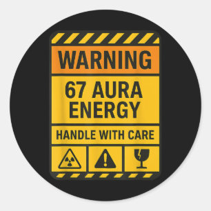 Adesivo Aviso 67 Energia Aura Manuseie Com Cuidado Sigma S