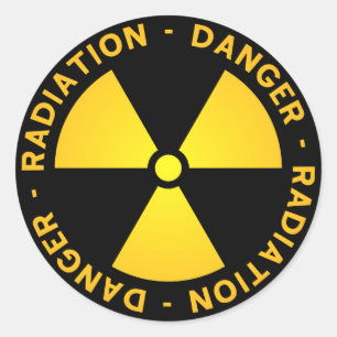 Adesivo Aviso amarelo da radiação