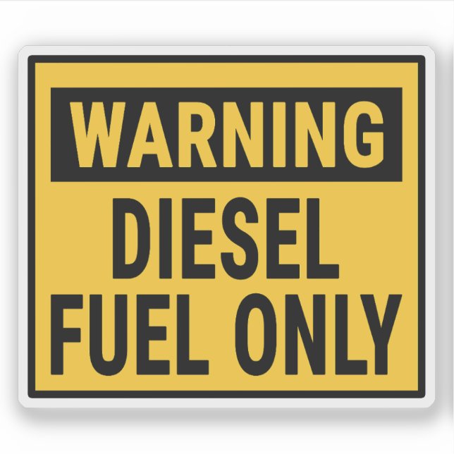 Adesivo Aviso Apenas Combustível Diesel  (Frente)