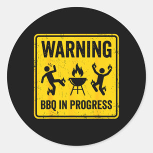 Adesivo Aviso Churrasco Em Andamento Engraçado Churrasco Q