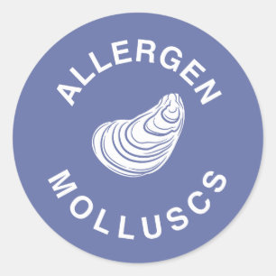 Adesivo Aviso de Alergênico de Moluscos