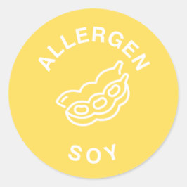 Adesivo Aviso de Alergia a Soja