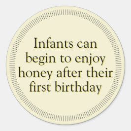 Adesivo Aviso de Criança de mel Dourado