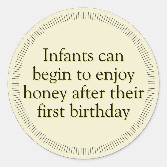 Adesivo Aviso de Criança de mel Dourado (Frente)