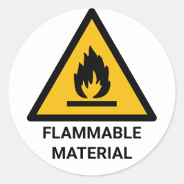 Adesivo Aviso de material inflamável, Símbolo de risco de